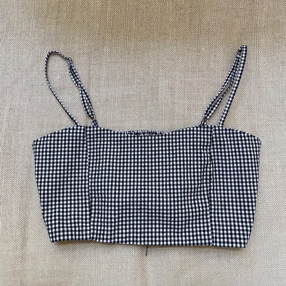 Gingham crop top from Brandy Melville
